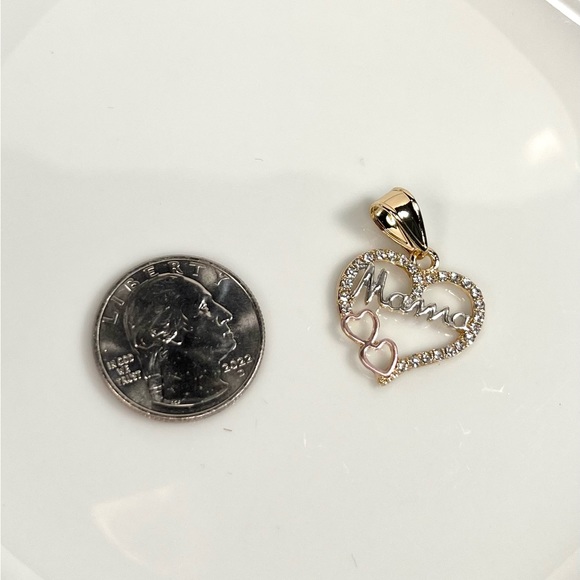 14k gold filled mother heart pendant - Picture 3 of 3